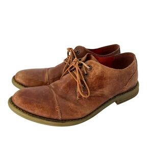 Roan‎ by Bed Stu Ronny Oxford Shoes Mens Size 8 Brown Leather Lace Up Dress